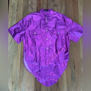 Isabel Marant Giliggy Metallic Tie Front Cotton Shirt